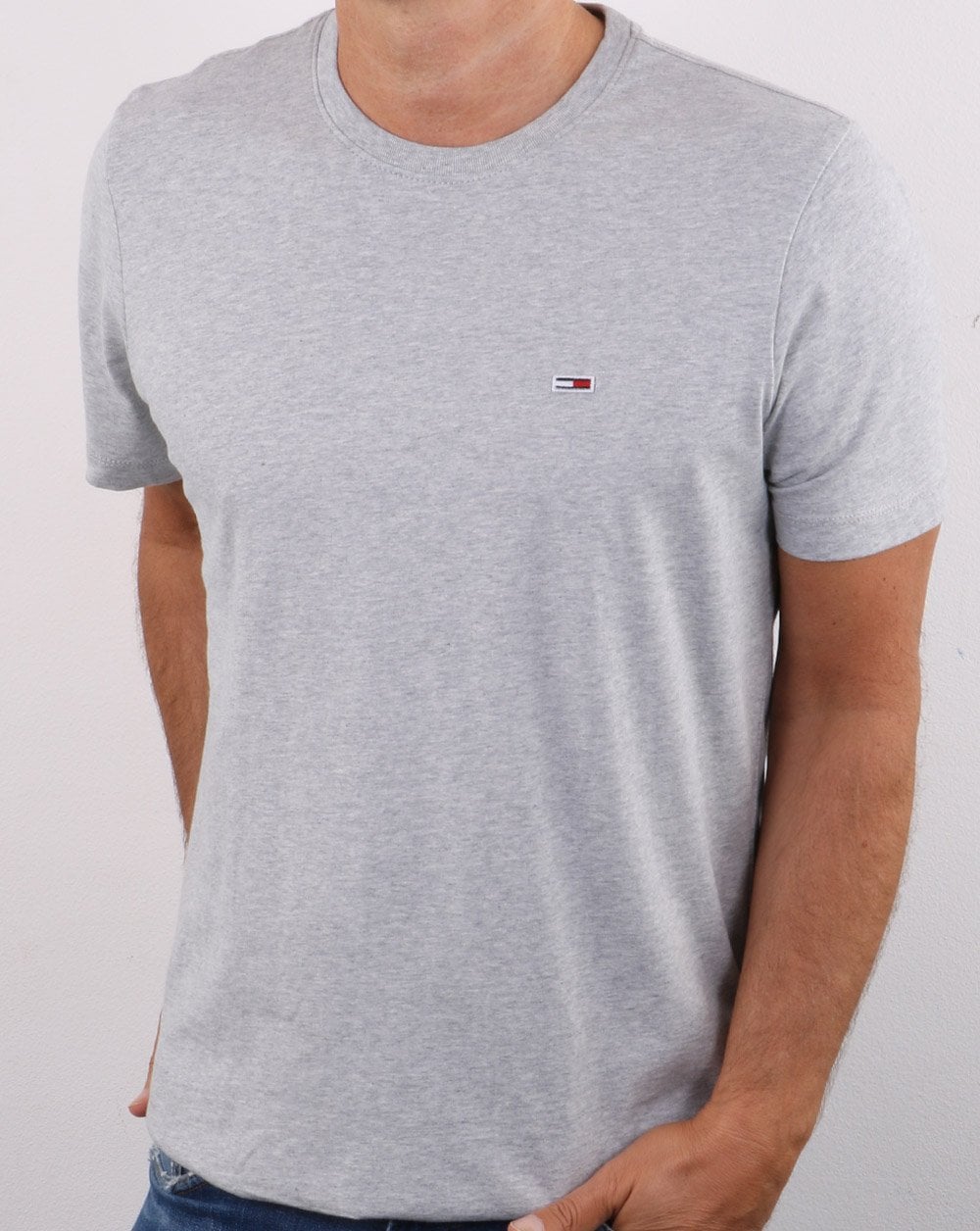 Tommy Jeans T-Shirt Hellgrau meliert