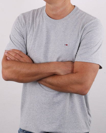 Tommy Jeans T-Shirt Hellgrau meliert