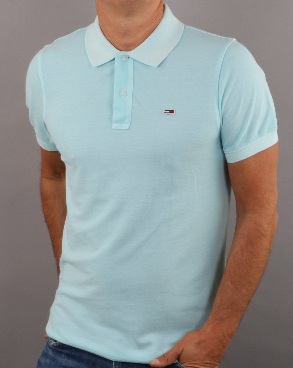 Tommy Hilfiger Leichtes Poloshirt Hellblau