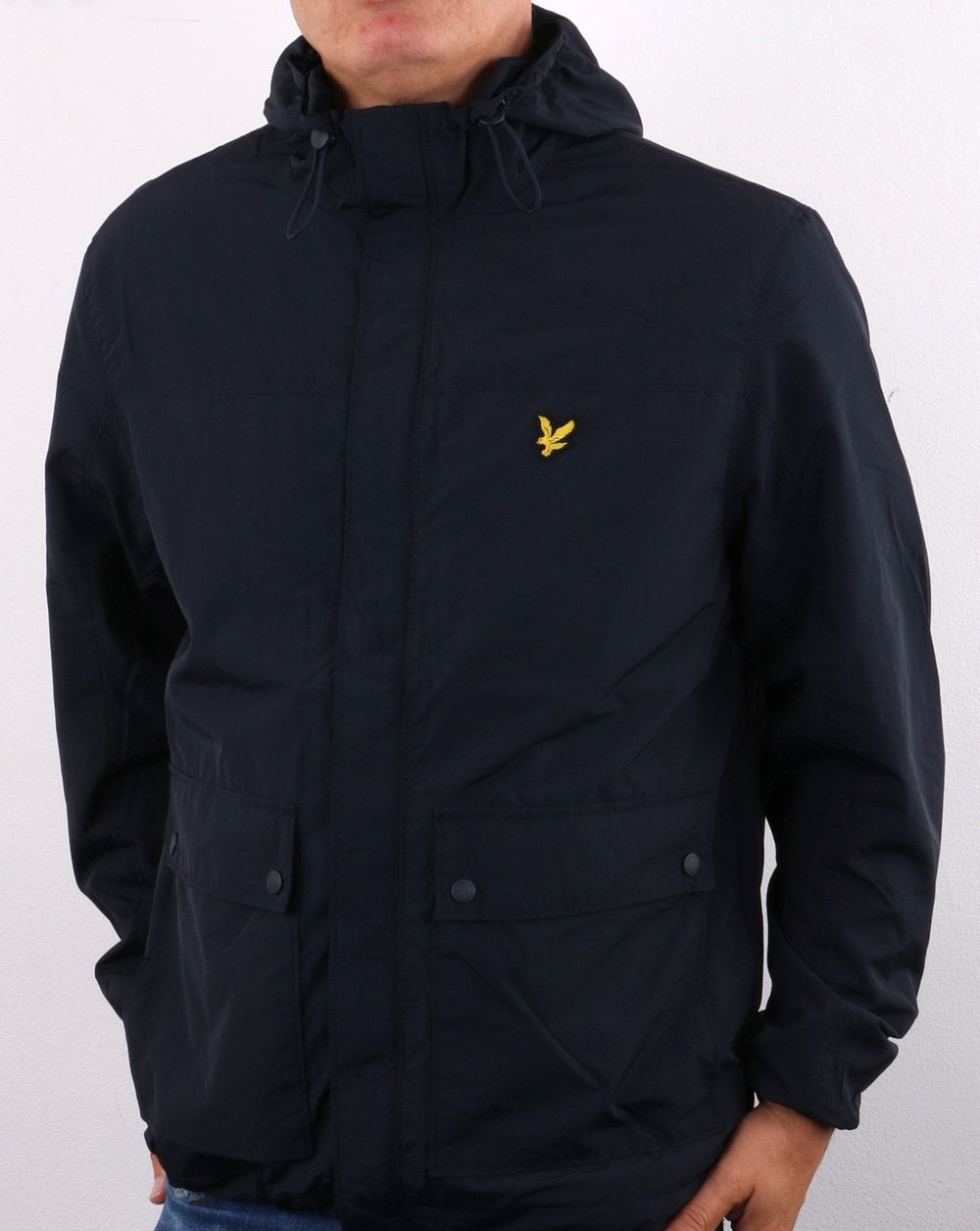 Lyle And Scott Hooded Pocket Jacket Navy