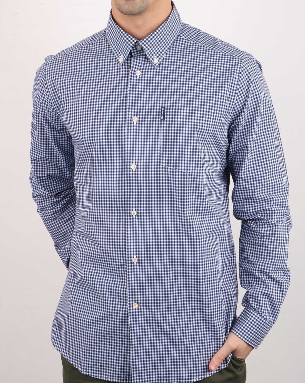 Barbour – Gingham-Hemd, Tintenblau