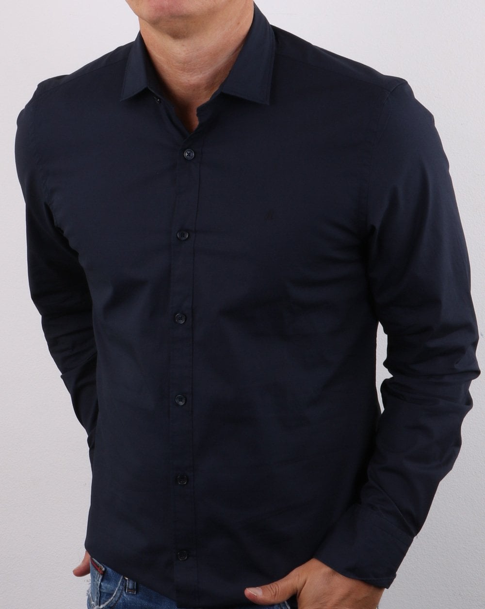 Replay Hemd Marineblau