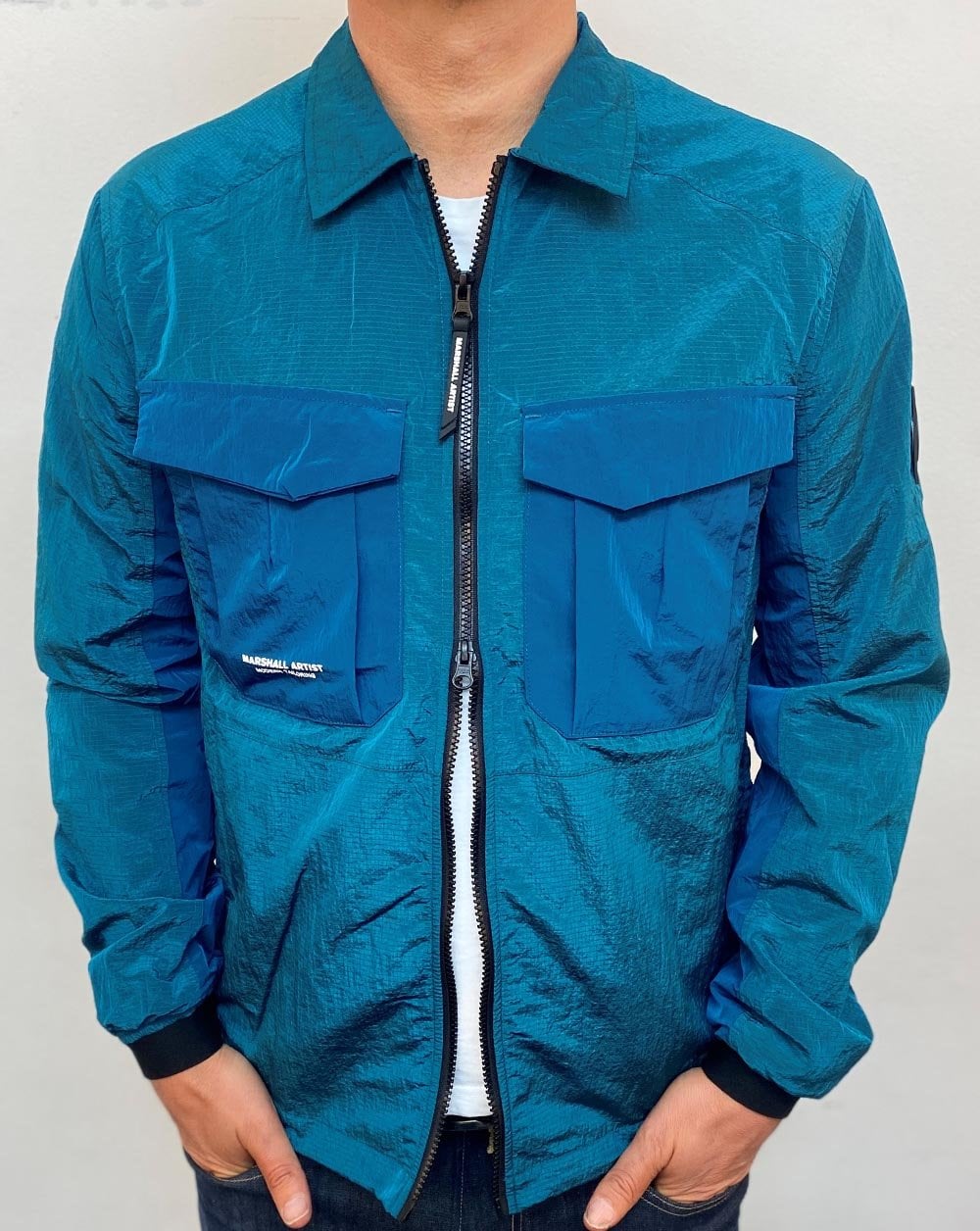 Marshall Artist Acier Overshirt Blaugrün