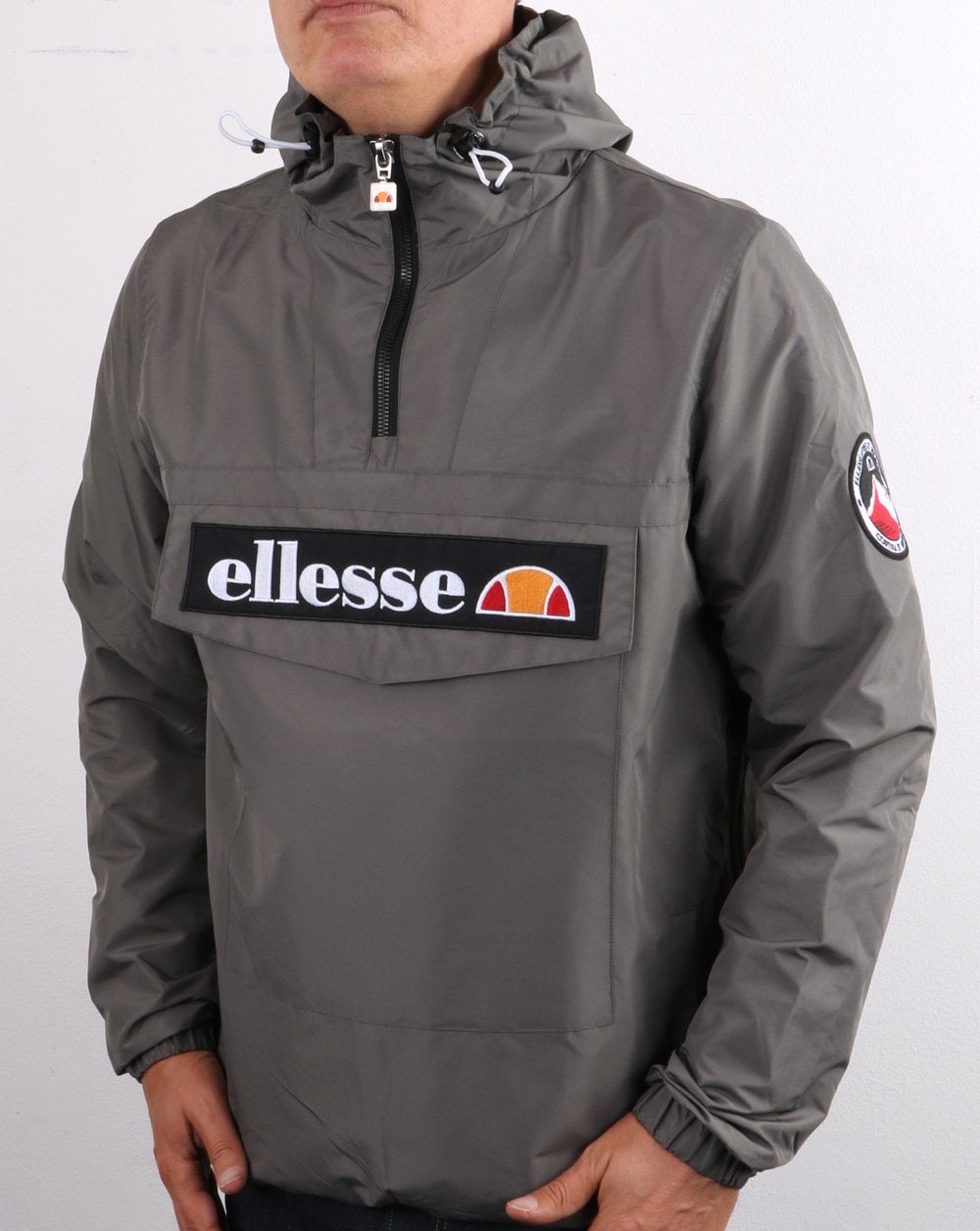 Ellesse – Jacke mit Viertelreißverschluss, Dunkelgrau