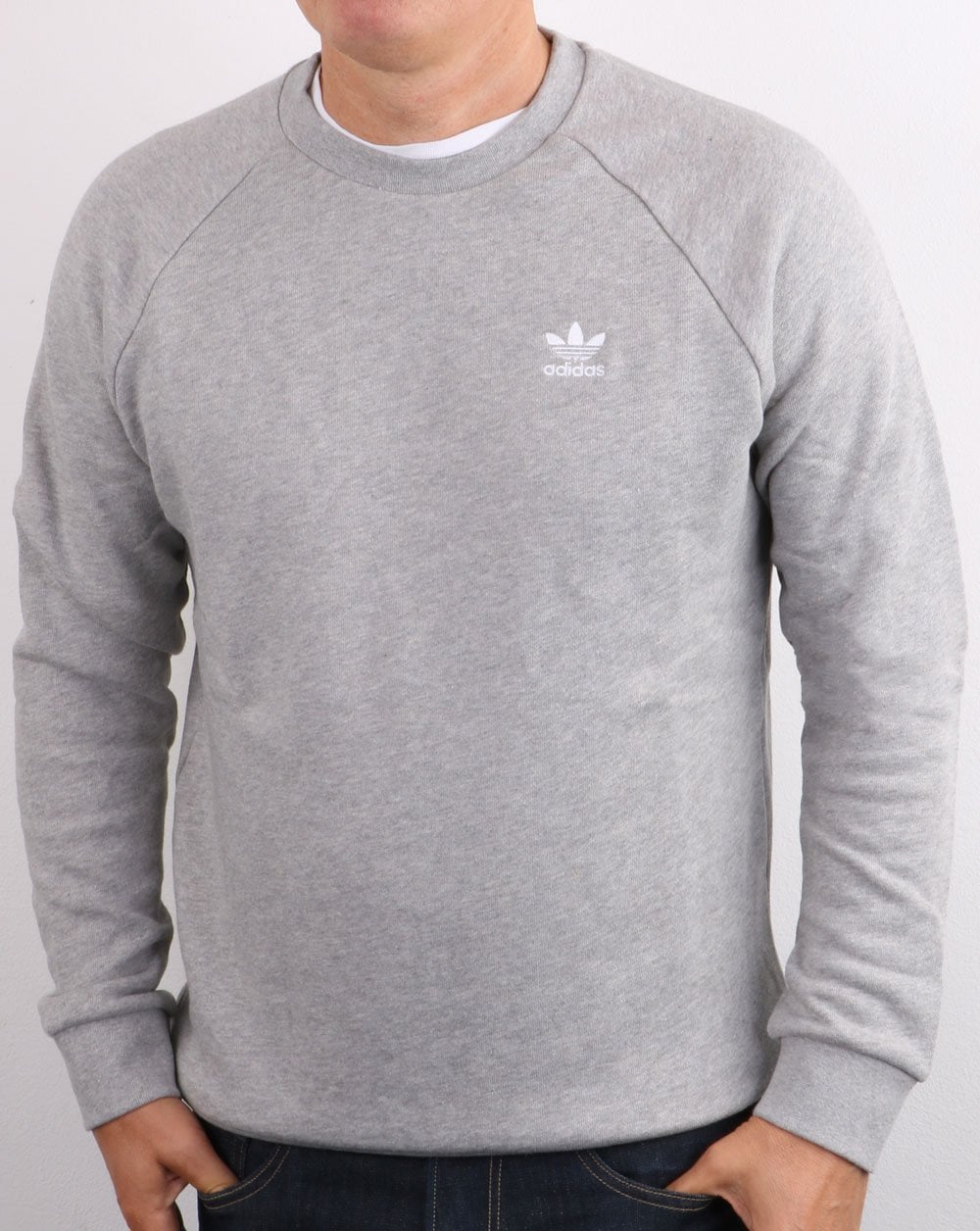 Adidas Originals Essential Crew Sweat Grey Heather