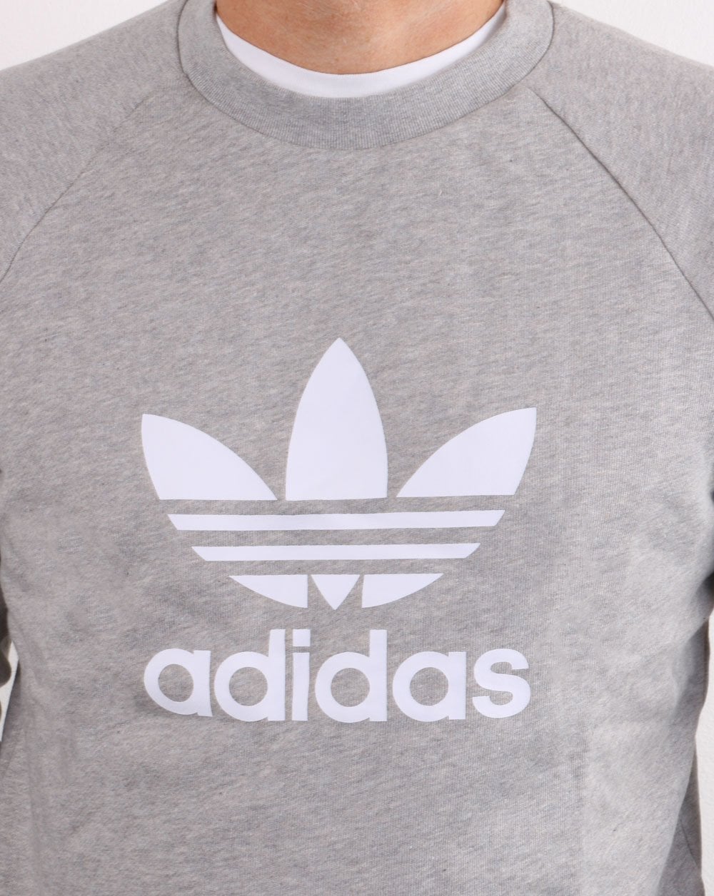 Adidas Originals Trefoil Crew Sweatshirt Grau Heather