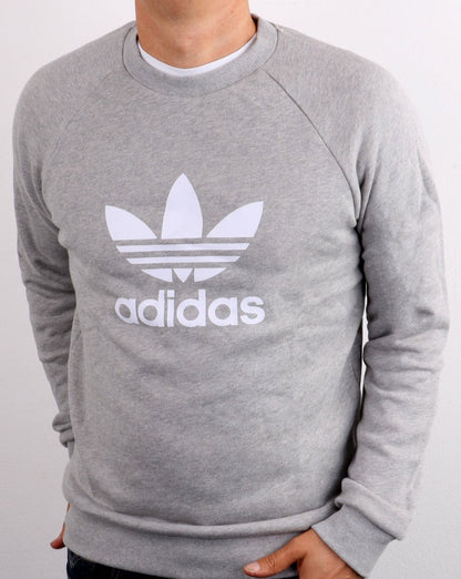 Adidas Originals Trefoil Crew Sweatshirt Grau Heather