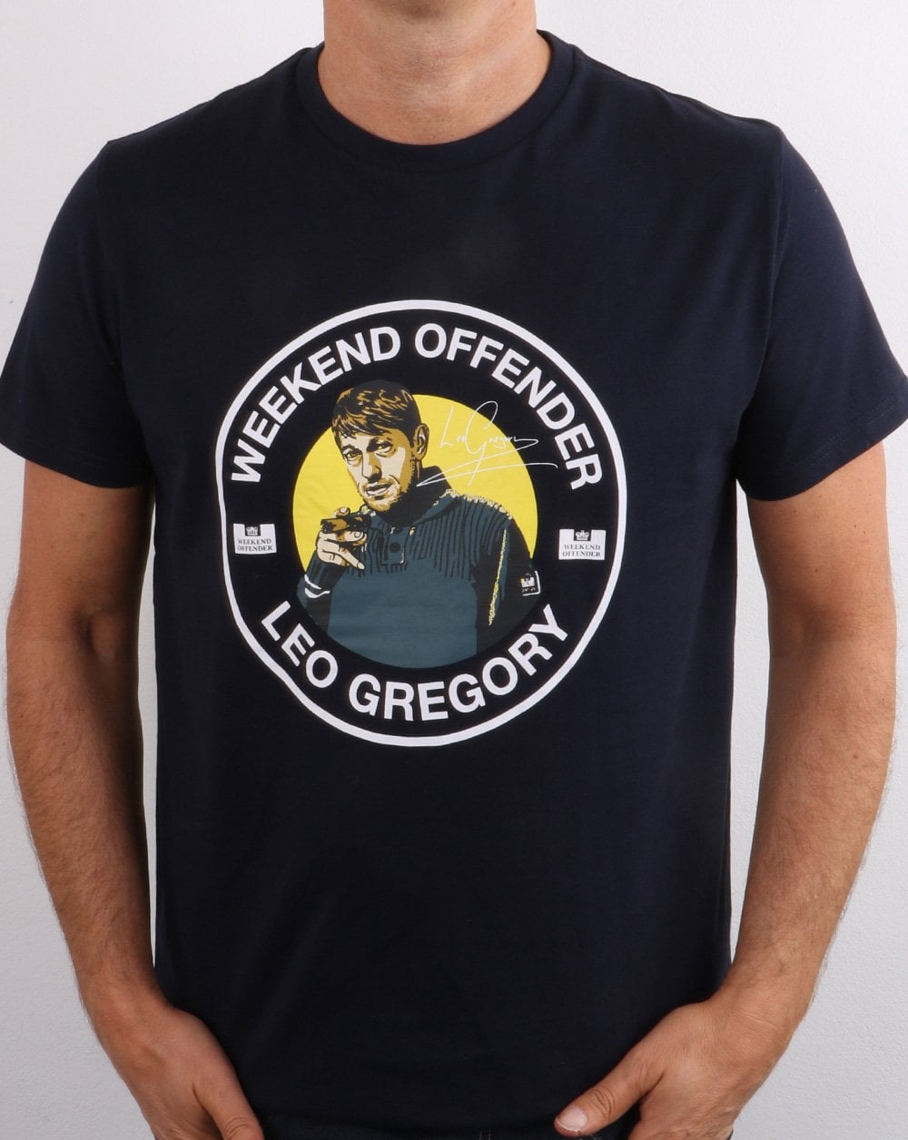 Weekend Offender Leo Gregory T-Shirt Marineblau