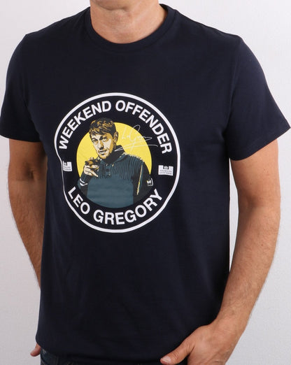 Weekend Offender Leo Gregory T-Shirt Marineblau