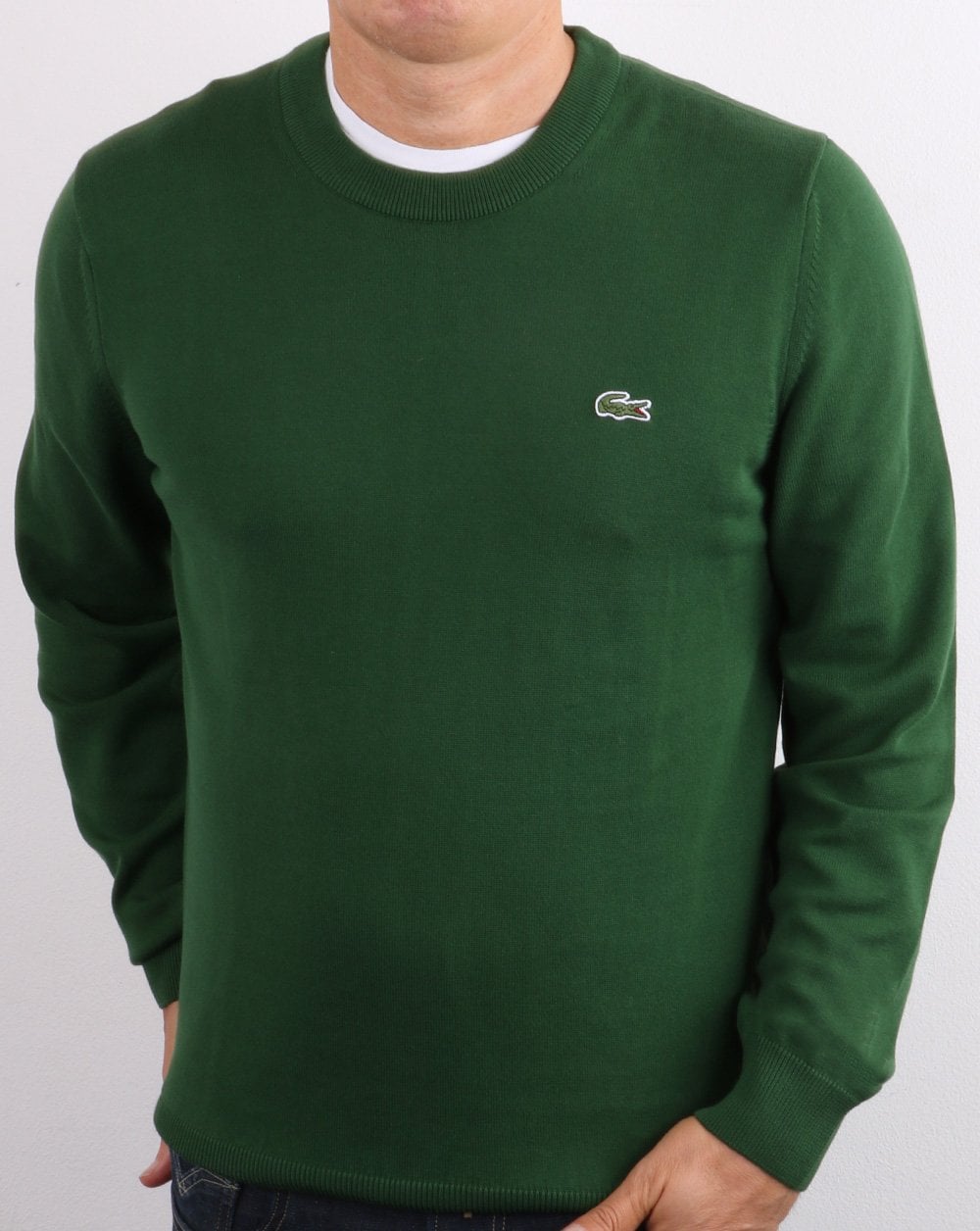 Lacoste Rundhalspullover Grün