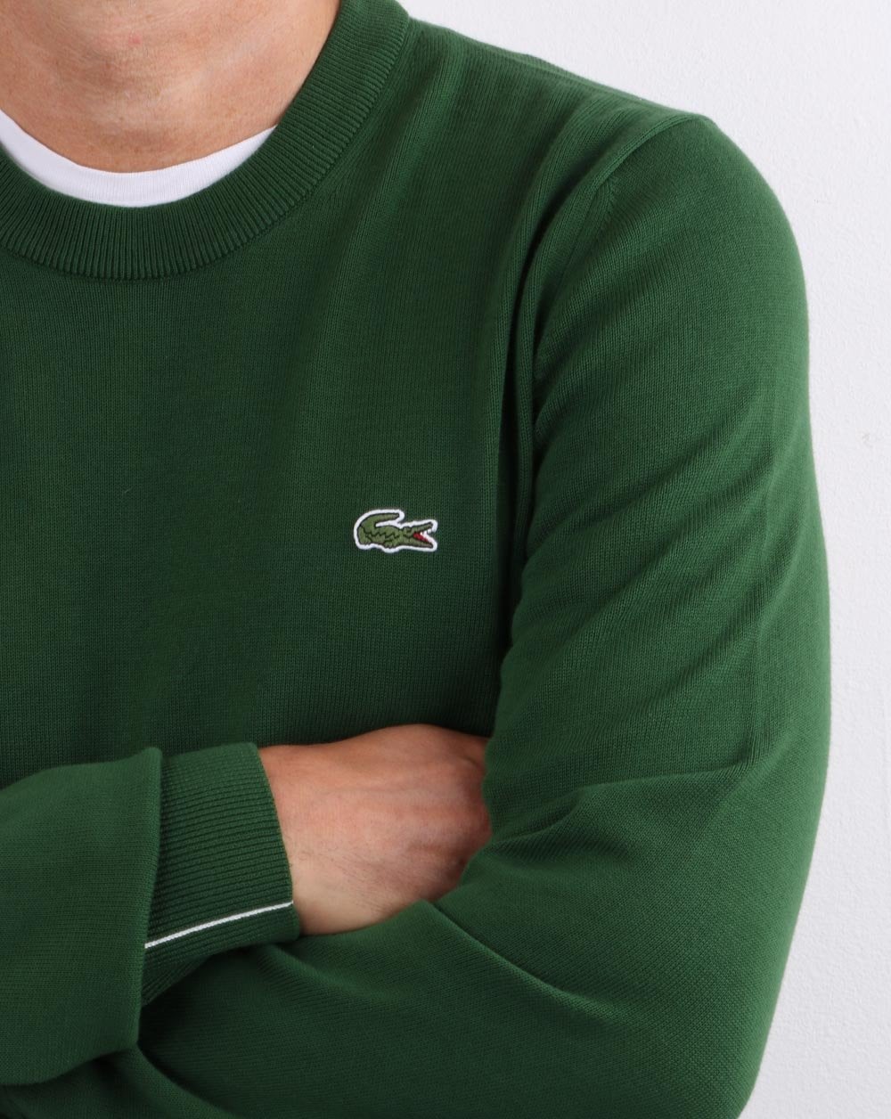 Lacoste Rundhalspullover Grün