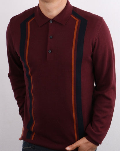 Ben Sherman – Langärmliges Poloshirt mit Streifen