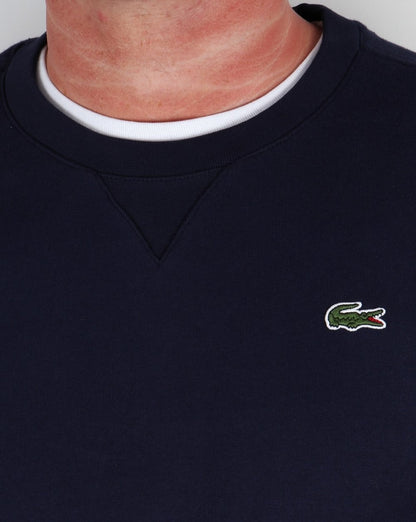 Lacoste – Sweatshirt mit Rundhalsausschnitt, Marineblau