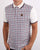 Trojan Check Panel Polo Shirt Fawn