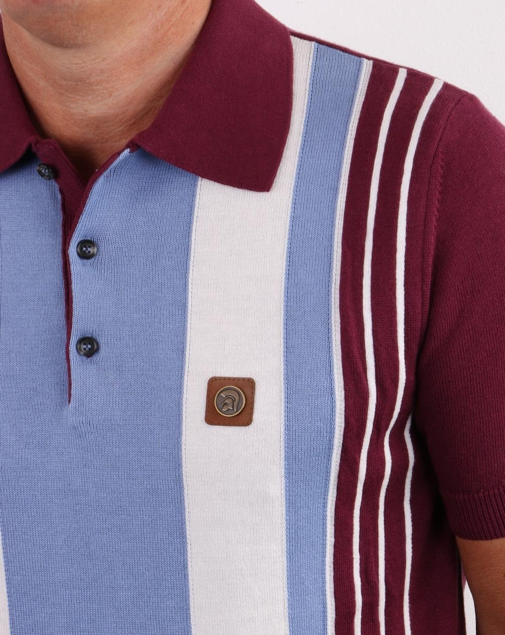 Trojan Multi-Stripe Knit Polo Port