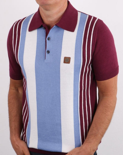 Trojan Multi-Stripe Knit Polo Port