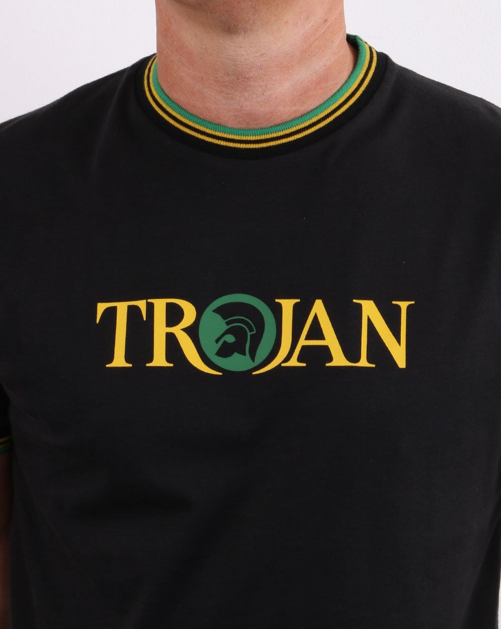 Trojan Tipped Signature Logo T-shirt Black