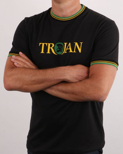 Trojan – T-Shirt mit Signatur-Logo in Schwarz