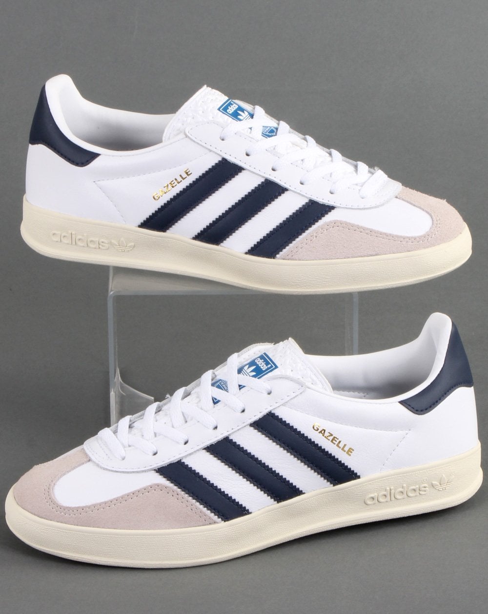 Adidas Gazelle Indoor Trainers White/Navy