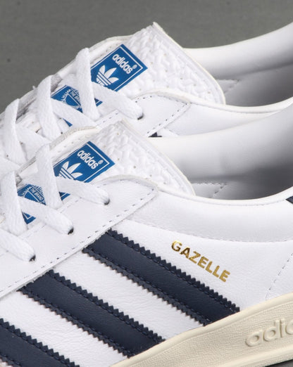 Adidas Gazelle Indoor-Sneakers Weiß/Marineblau