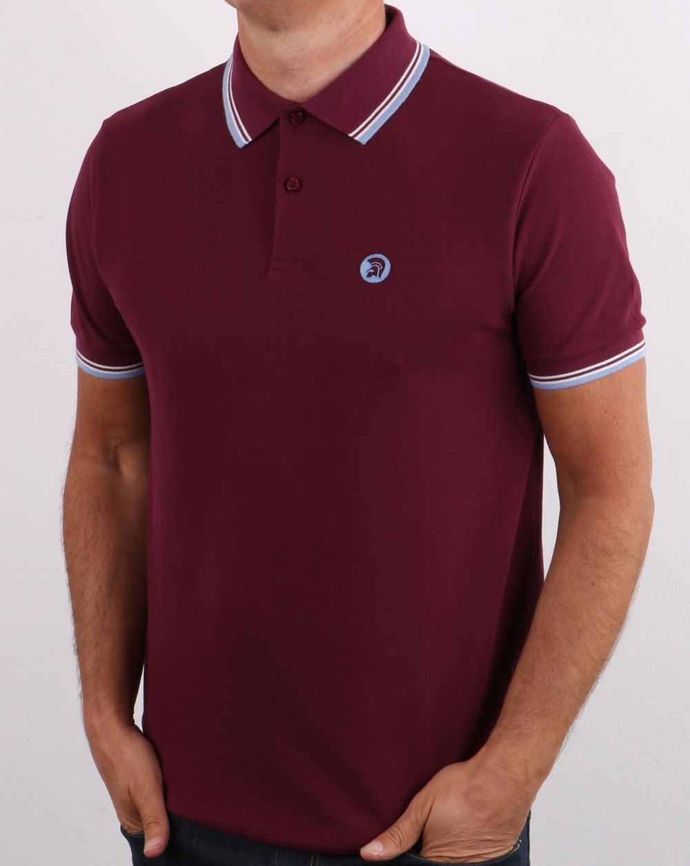 Trojan Classic Tipped Poloshirt Port