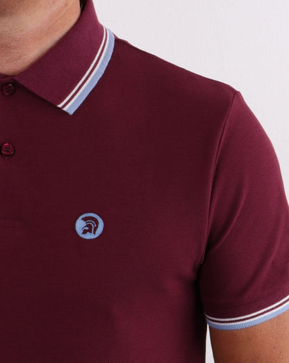 Trojan Classic Tipped Poloshirt Port