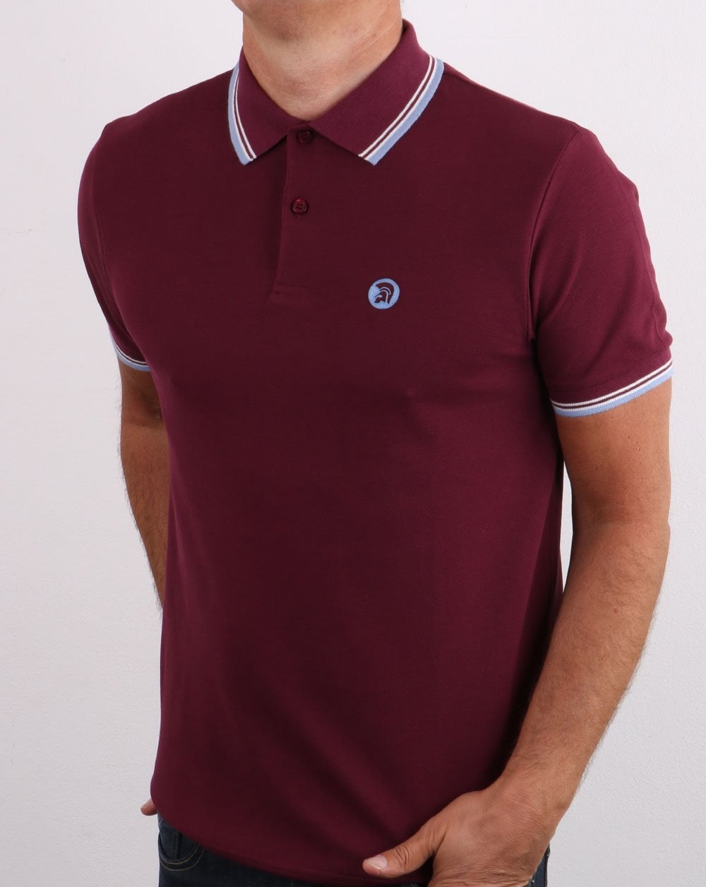 Trojan Classic Tipped Poloshirt Port