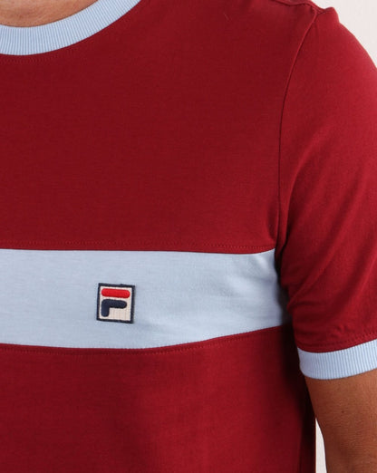 Fila Vintage Joshua T-Shirt Weinrot