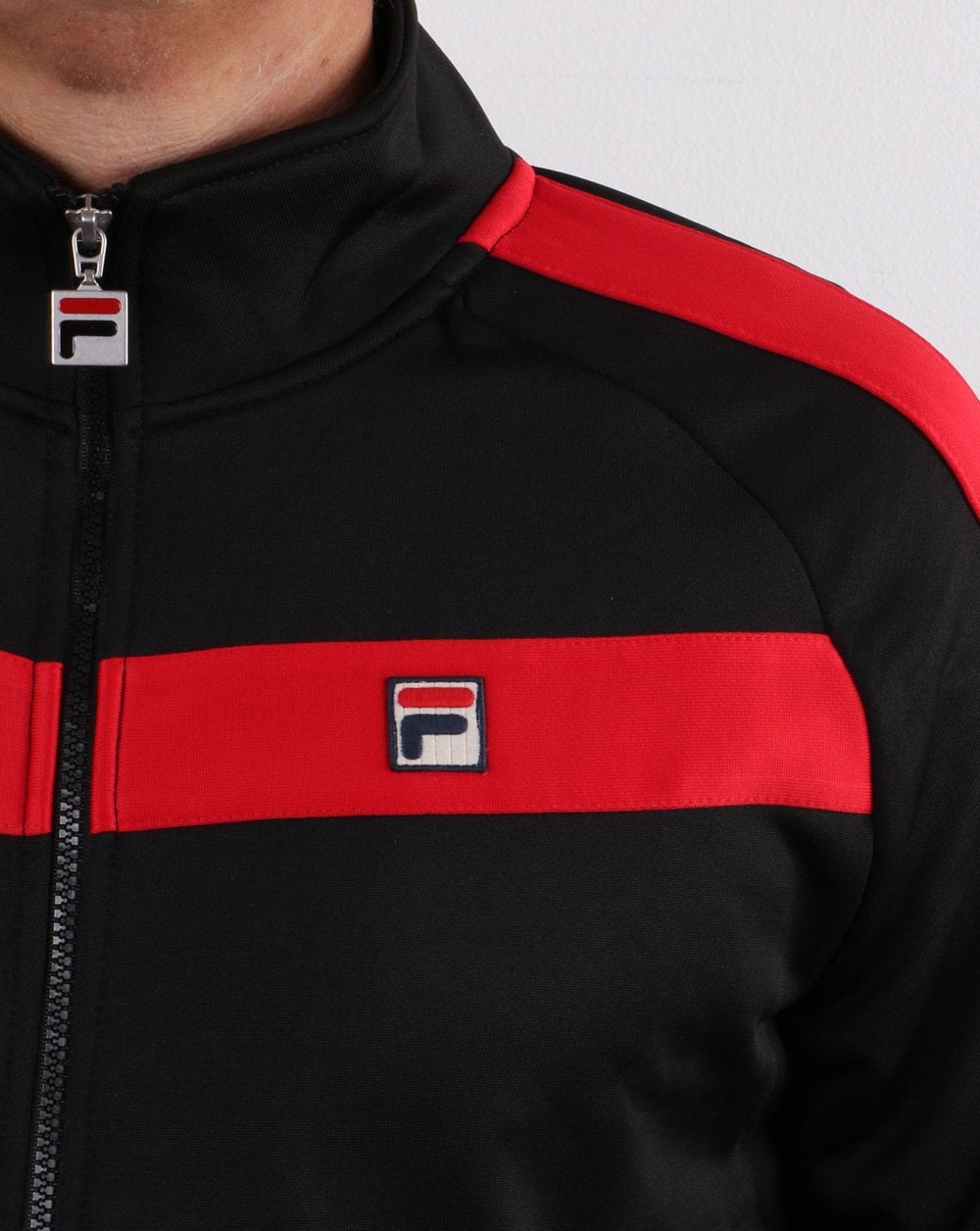 Fila Vintage Renzo Trainingsjacke Schwarz/Rot