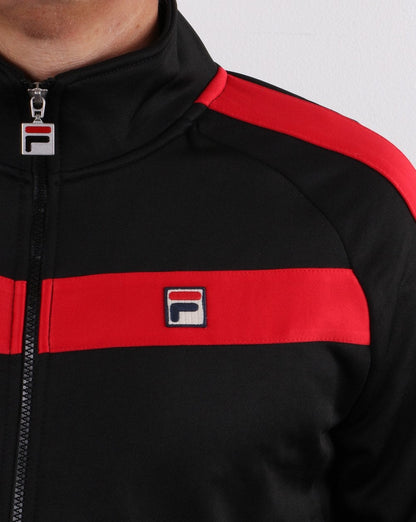 Fila Vintage Renzo Trainingsjacke Schwarz/Rot