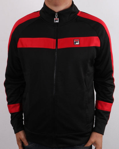 Fila Vintage Renzo Trainingsjacke Schwarz/Rot