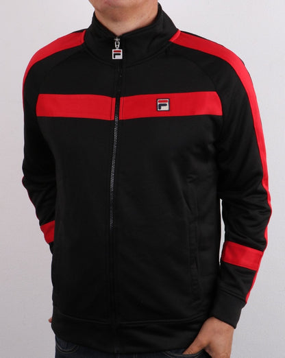 Fila Vintage Renzo Trainingsjacke Schwarz/Rot