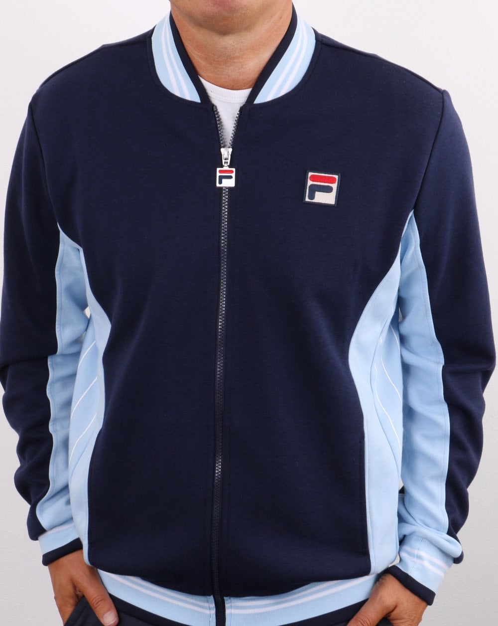 Fila Vintage Settanta Trainingsoberteil mit exklusivem Pro-Badge in Marineblau