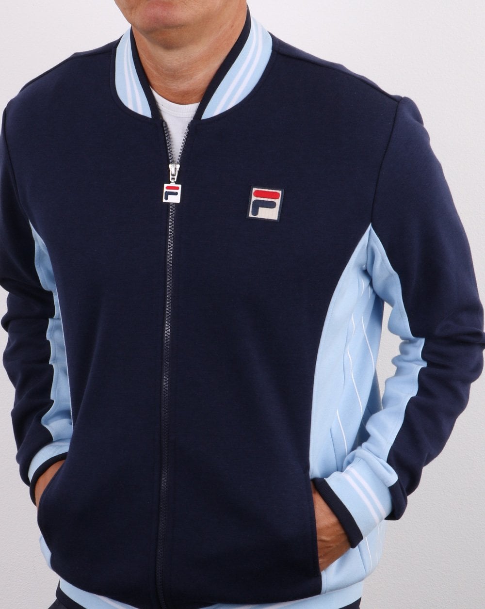 Fila Vintage Settanta Trainingsoberteil mit exklusivem Pro-Badge in Marineblau