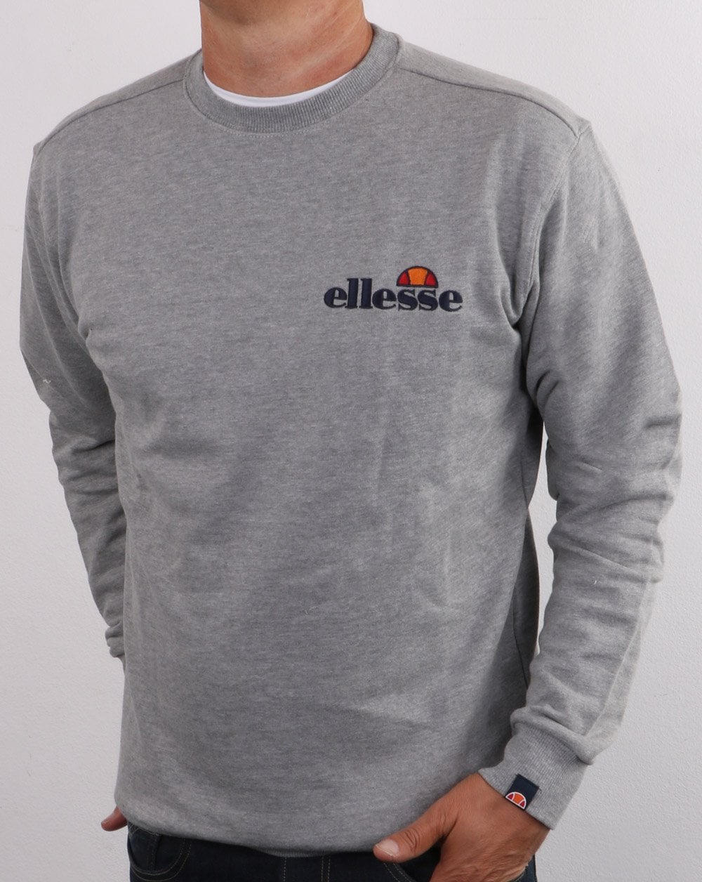 Ellesse Emb Logo Sweatshirt Grey Marl
