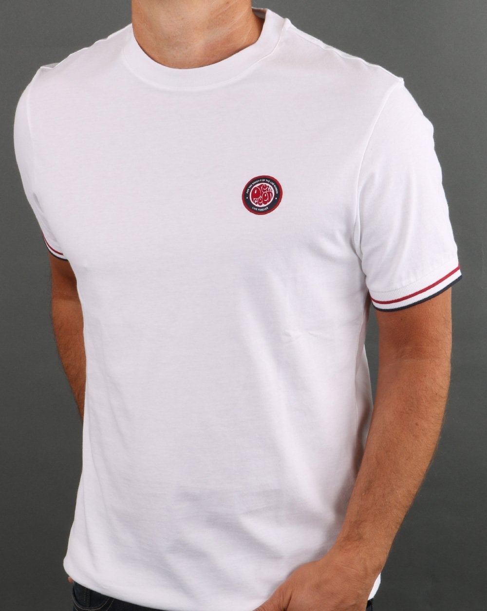 Pretty Green Likeminded Tipped T-shirt White
