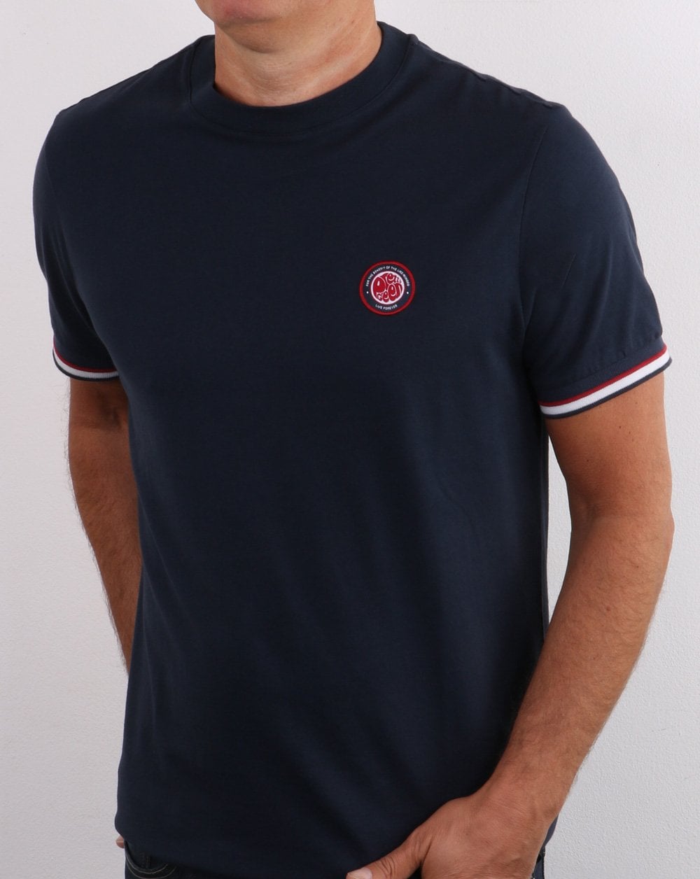 Pretty Green Likeminded Tipped T-shirt Navy