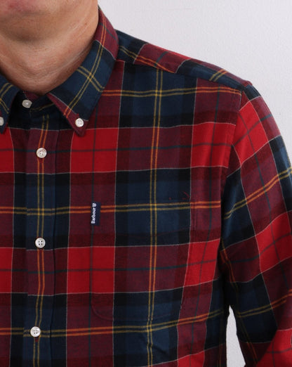Barbour Tartan Tailored Hemd Purpurrot