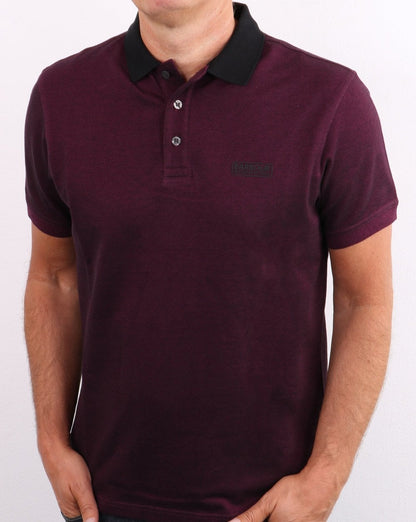 Barbour International Contrast Polo Beere/Schwarz