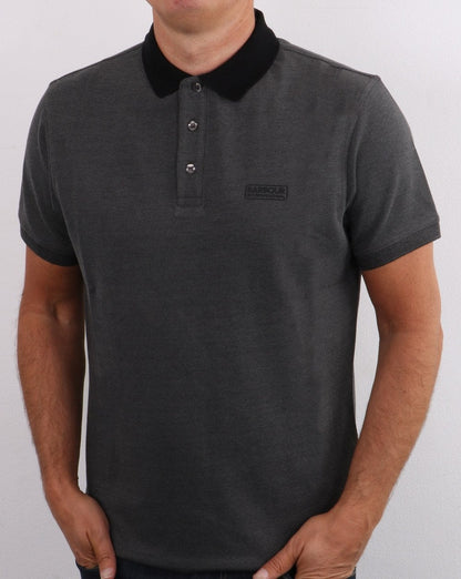 Barbour International Kontrast-Poloshirt Schwarz