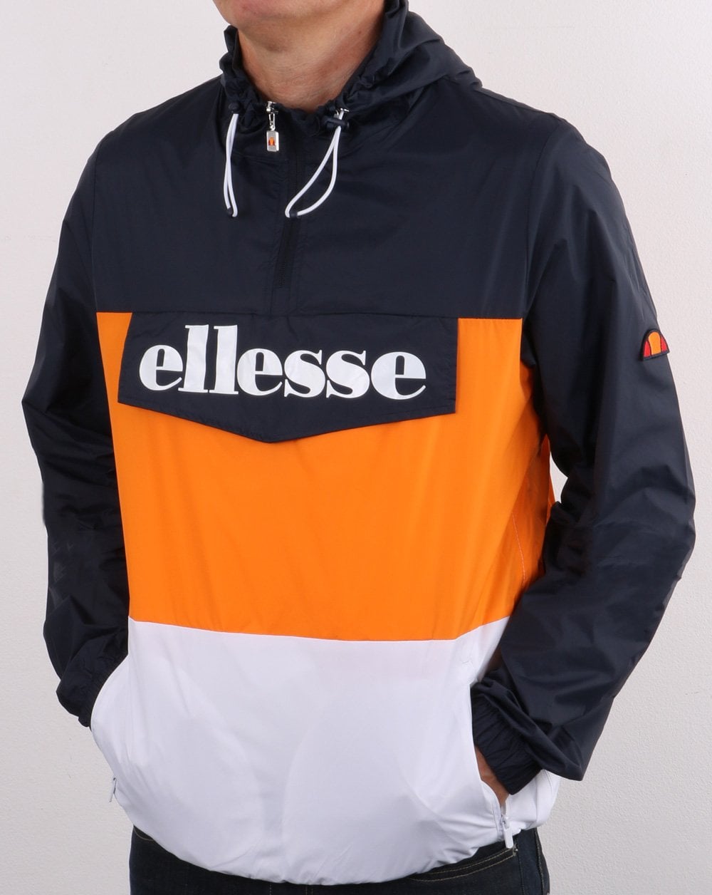 Ellesse – Überziehjacke Marineblau/Orange