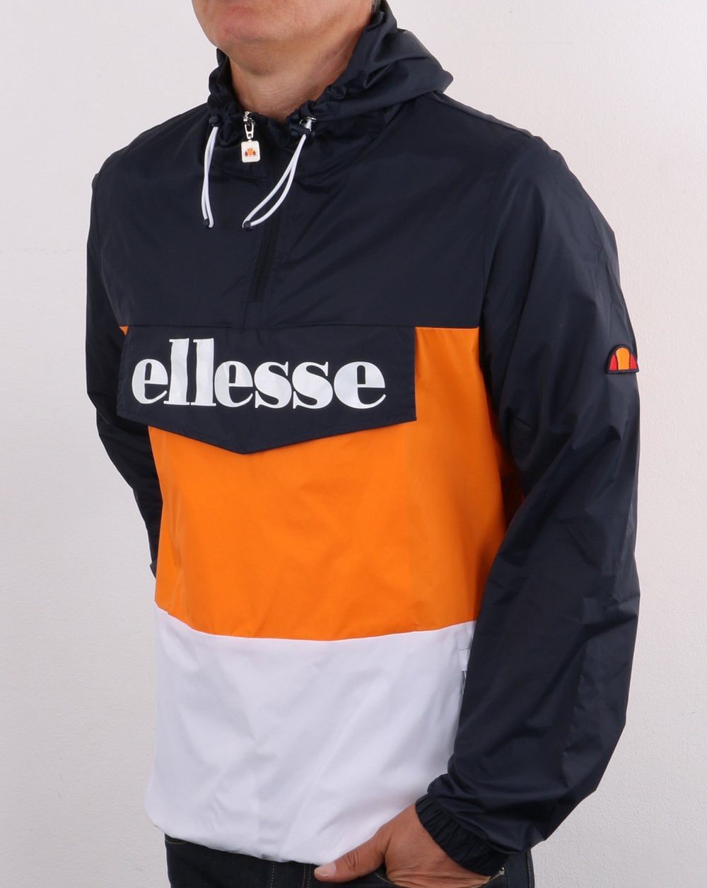 Ellesse Overhead Jacket Navy/Orange