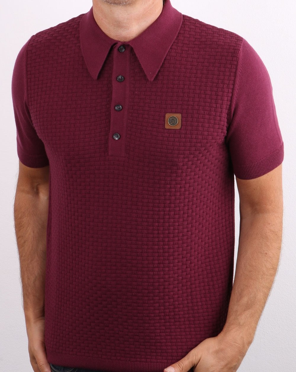 Trojan Strick-Poloshirt Port