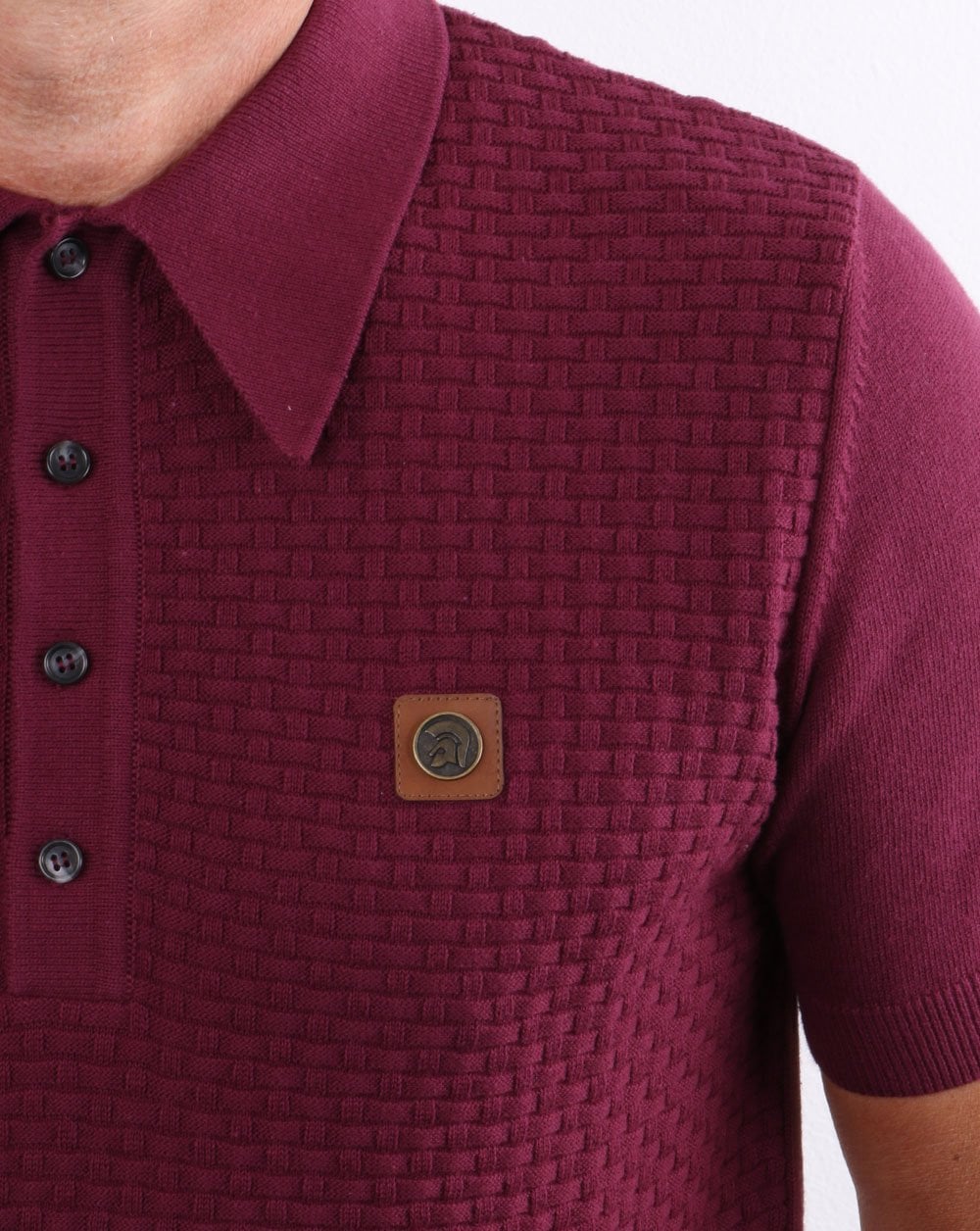 Trojan Strick-Poloshirt Port