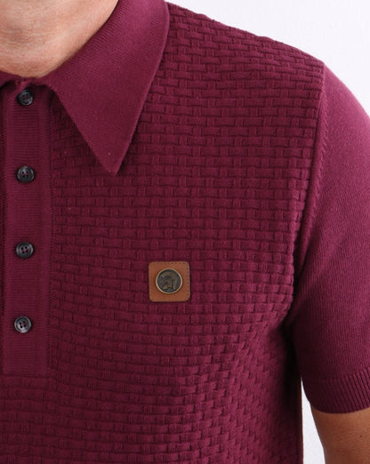 Trojan Strick-Poloshirt Port