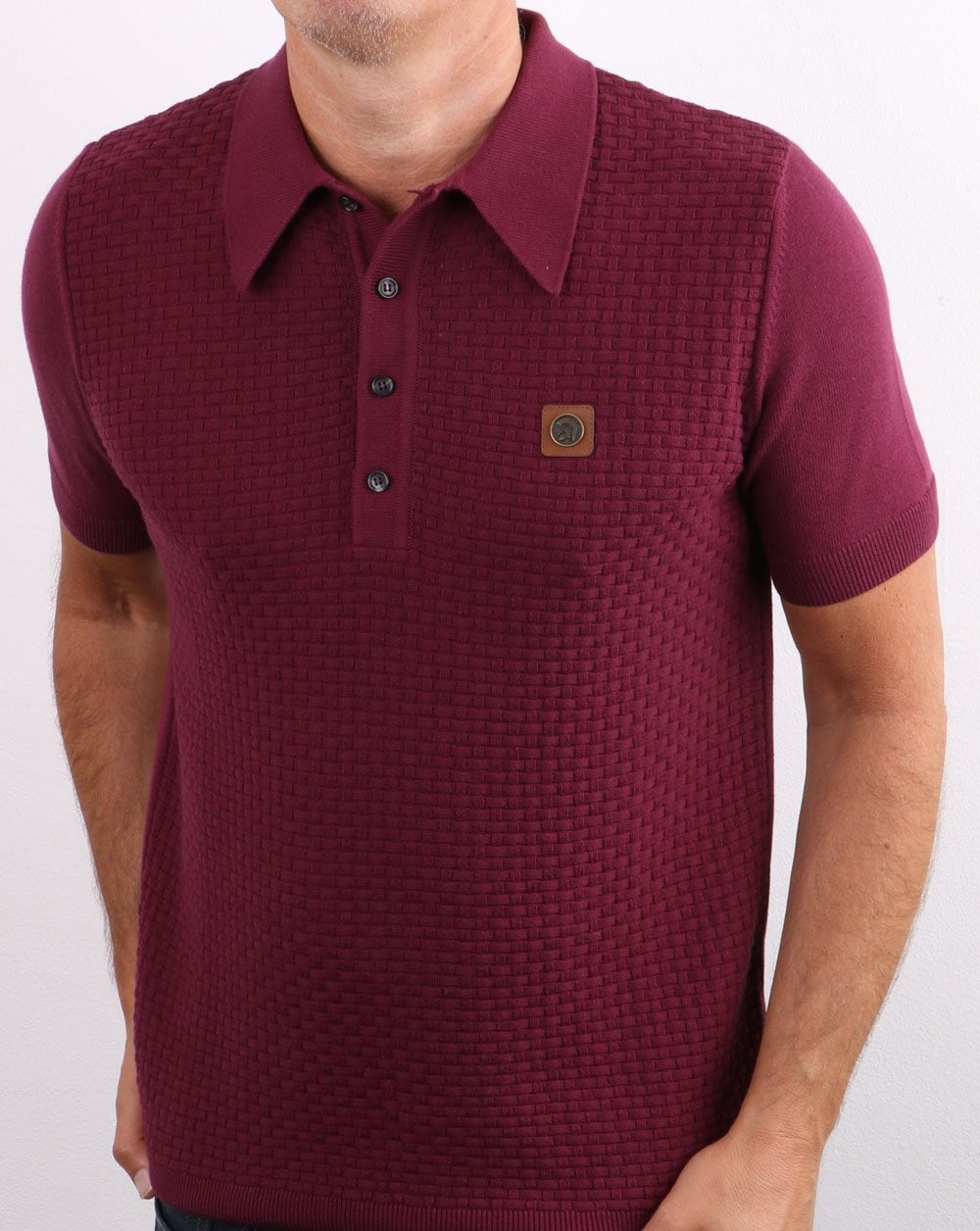 Trojan Strick-Poloshirt Port