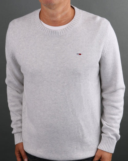Tommy Hilfiger Rundhalspullover Silbergrau