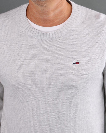 Tommy Hilfiger Rundhalspullover Silbergrau