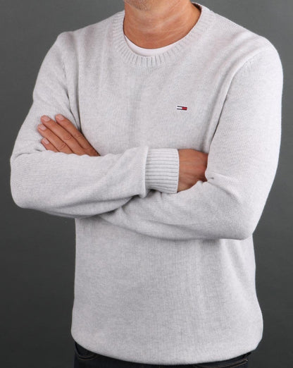 Tommy Hilfiger Rundhalspullover Silbergrau