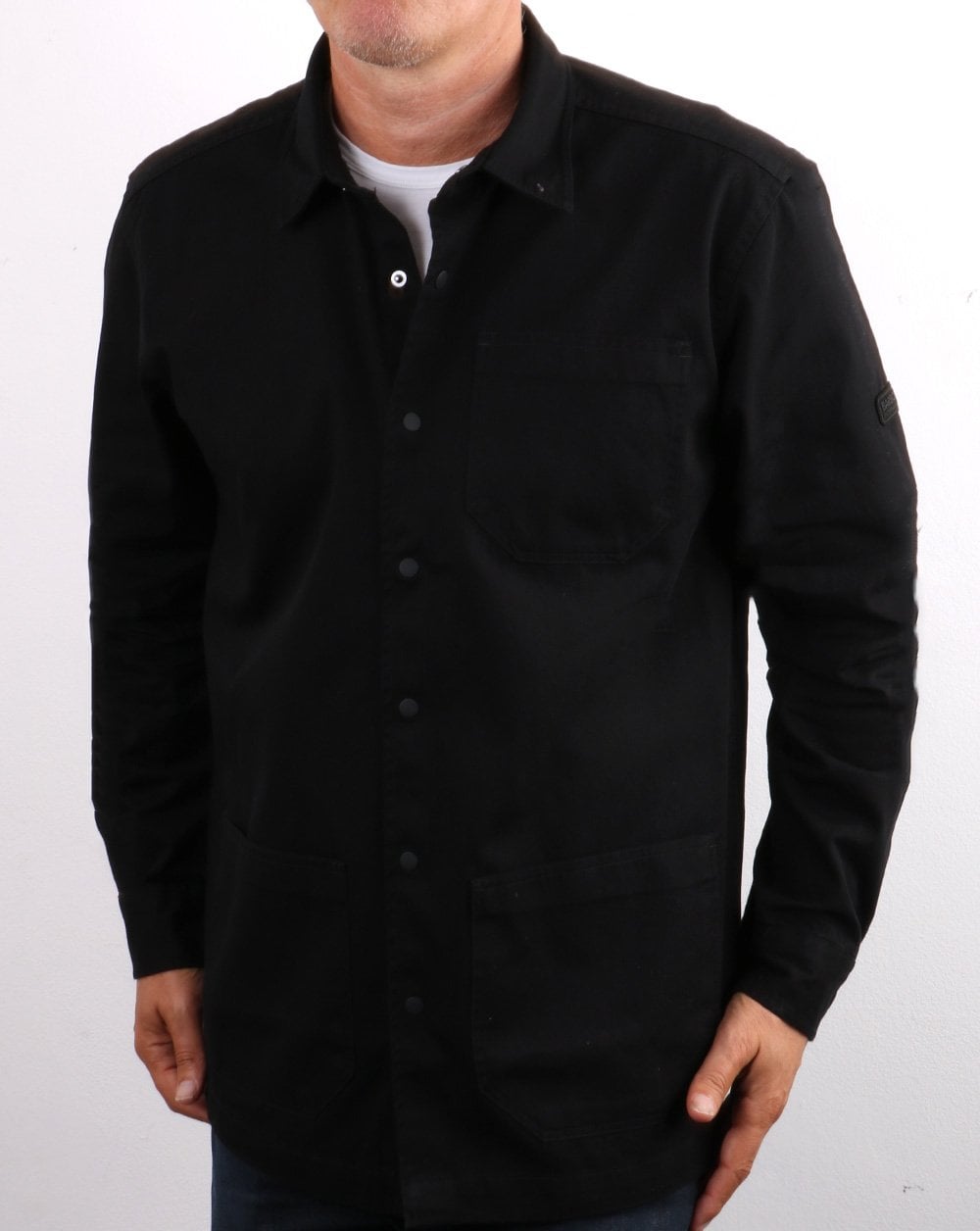 Barbour International Patch-Überhemd Schwarz